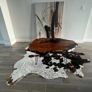 wood epoxy cedar table